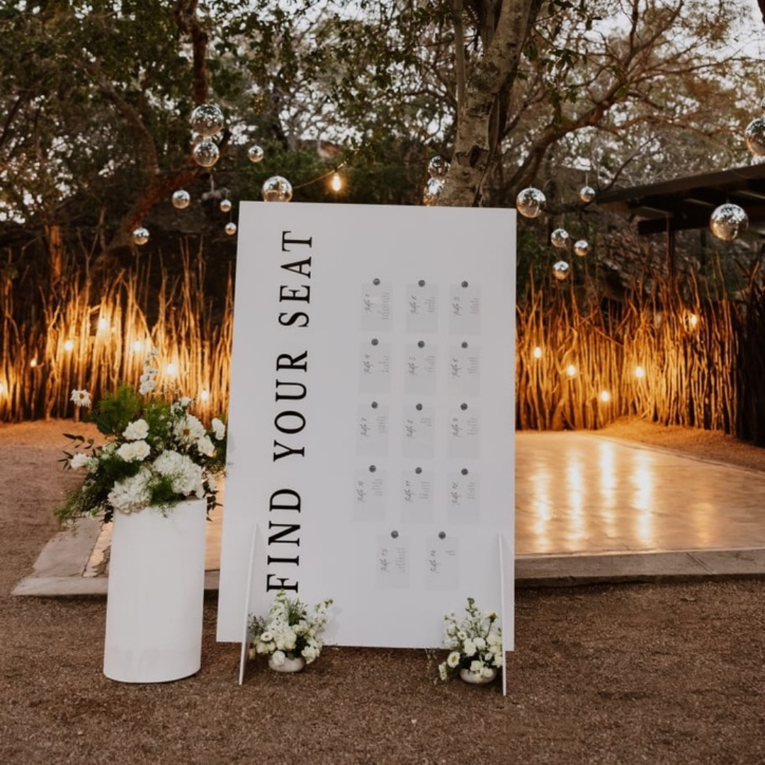 Large foam board seating chart