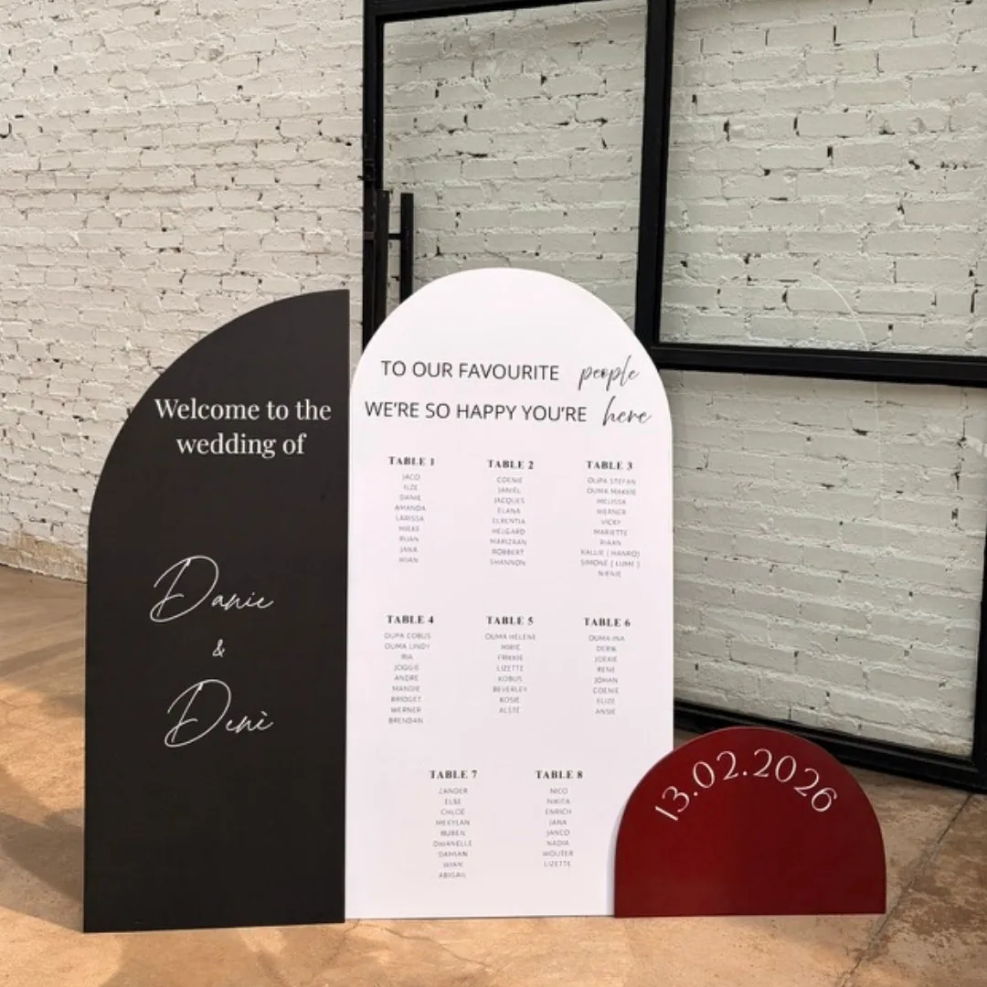 Three-part arched foam board set