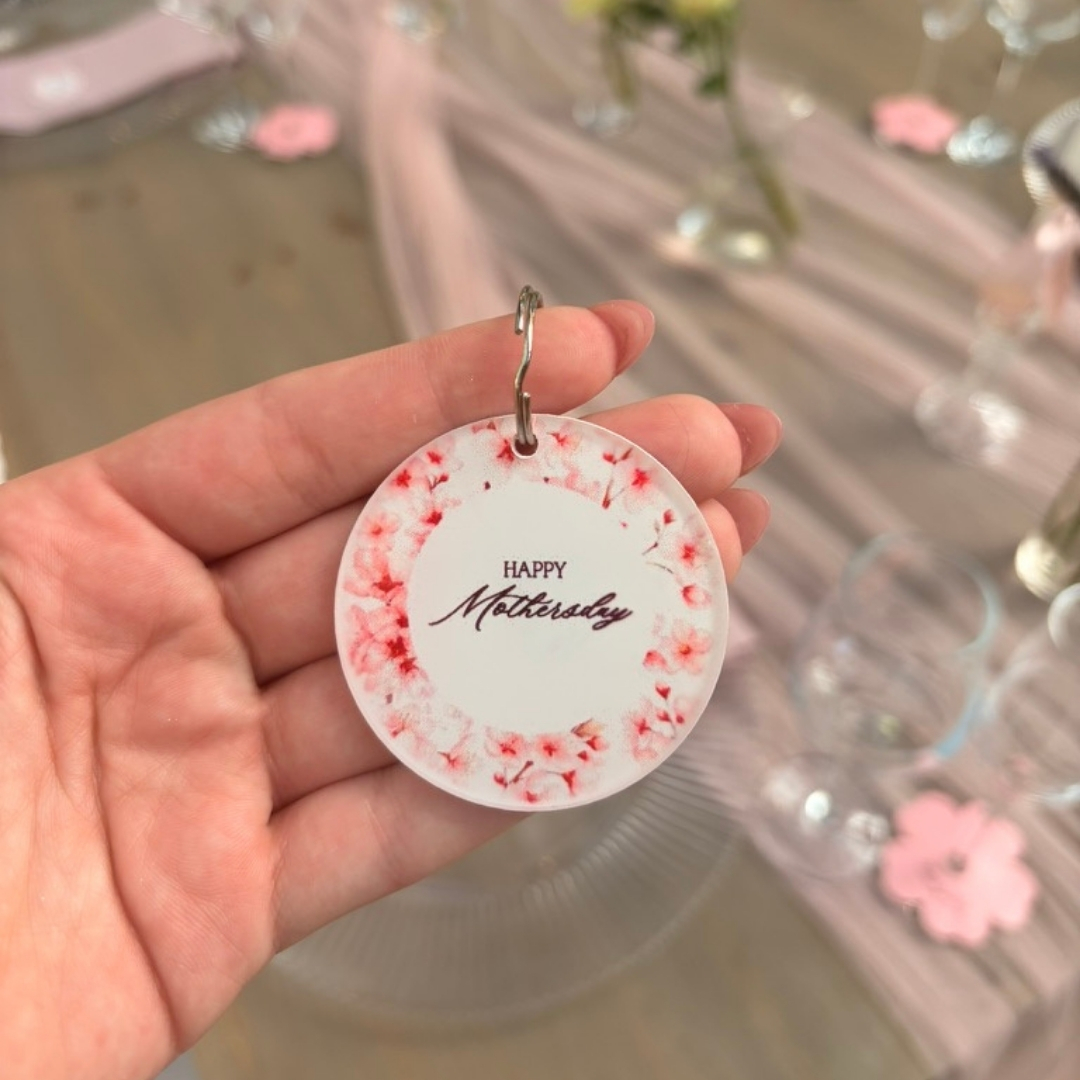 Sublimated clear acrylic keychains