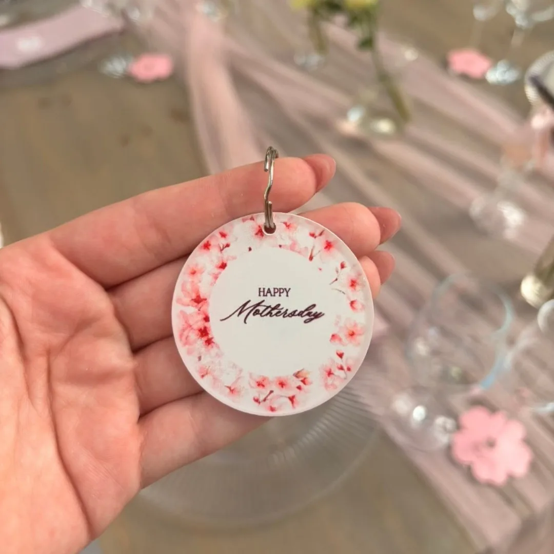 Sublimated clear acrylic keychains