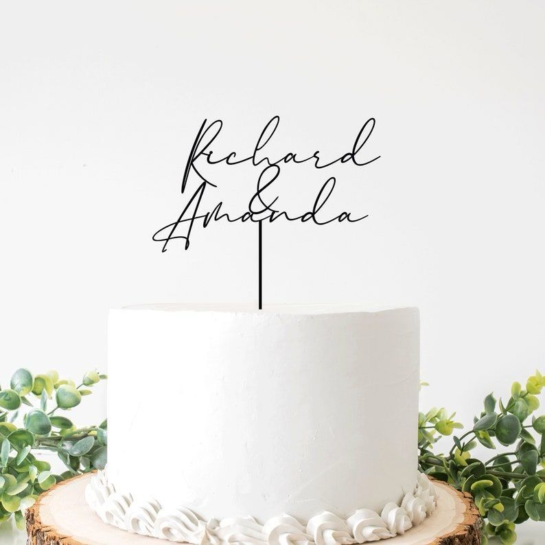 Custom acrylic cake topper